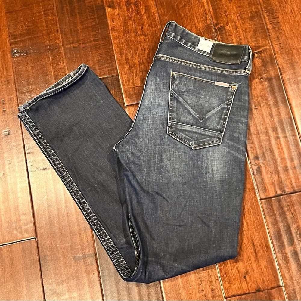 Hudson Men’s Byron Straight Blue Jeans Denim Size W 33